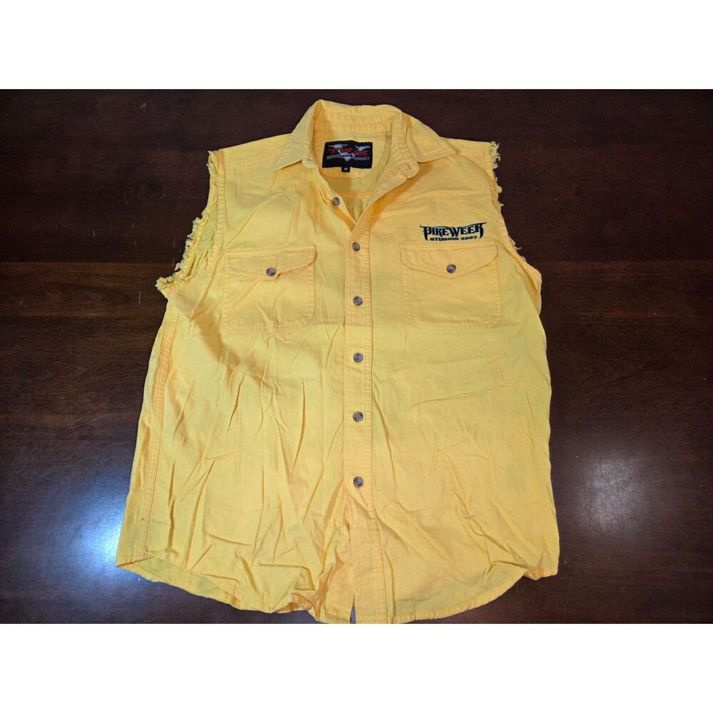 Sturgis 2007 Womens Sleeveless Twin Yellow Vest Event Size Medium